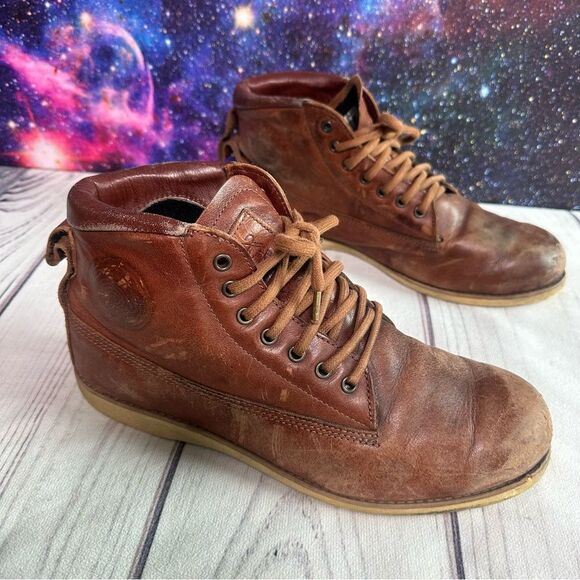 Alpinestars Rayburn Brown Leather Riding Boot Men Sz 10. 2818316 Biker Vintage - Picture 1 of 11
